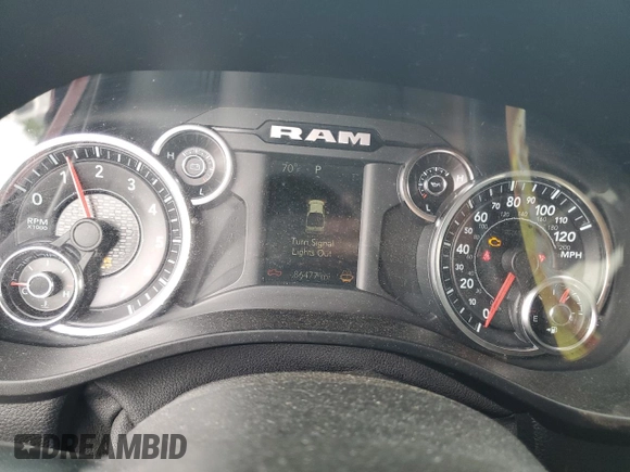2020 Ram 1500 Big Horn with VIN 1C6SRFFT4LN218685, listed as a Copart auction lot 61191235 with 86,477 mi miles and Non repairable. Bid and sale history available at DreamBid. Image 9.