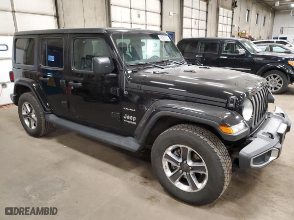 2018 Jeep Wrangler Unlimited Sahara with VIN 1C4HJXEN0JW248194, listed as a Copart auction lot 49069605 with 29,067 mi miles and Salvage Title. Bid and sale history available at carsss.com. Image 4.