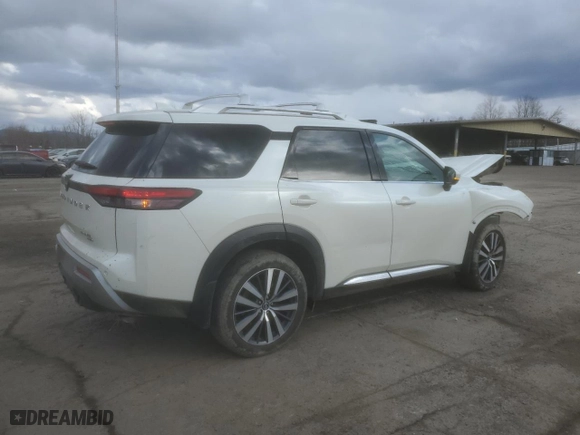 2022 Nissan Pathfinder Platinum with VIN 5N1DR3DJ4NC263945, listed as a Copart auction lot 50777165 with 31,916 mi miles and Salvage Title. Bid and sale history available at carsss.com. Image 3.