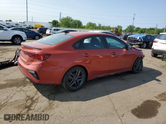2021 Kia Forte GT-Line with VIN 3KPF34AD3ME385545, listed as a Copart auction lot 59263915 with 35,763 mi miles and Clean title. Bid and sale history available at DreamBid. Image 3.