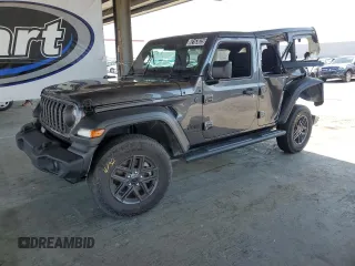 2024 Jeep Wrangler Sport S with VIN 1C4PJXDN4RW272314, listed as a Copart auction lot 62163625 with 20,568 mi miles and Non repairable. Bid and sale history available at DreamBid. Image 1.