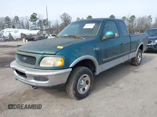 1997 Ford F-150 XL with VIN 1FTDX18W3VNC52363, listed as a IAAI auction lot 41610485 with 98,379 mi miles. Bid and sale history available at carsss.com. Image 2.