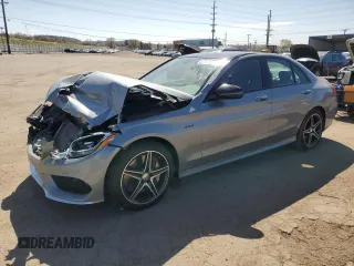 2016 Mercedes-Benz C 450 AMG with VIN 55SWF6EB3GU107429, listed as a Copart auction lot 52775825 with 85,991 mi miles and Salvage title. Bid and sale history available at DreamBid. Image 1.