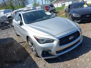 2018 Infiniti Q50 3.0t LUXE with VIN JN1EV7AP8JM355426, listed as a IAAI auction lot 41990581 with 73,042 mi miles. Bid and sale history available at carsss.com. Image 1.