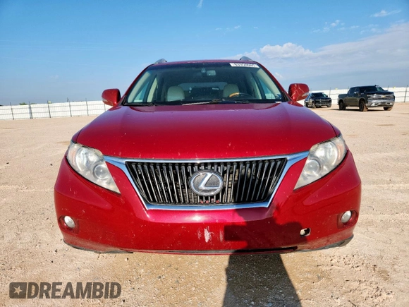 2010 Lexus RX 350 with VIN 2T2ZK1BA0AC003898, listed as a Copart auction lot 63350005 with 117,926 mi miles and Salvage title. Bid and sale history available at DreamBid. Image 5.