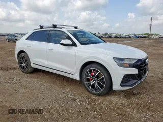 2019 Audi Q8 Prestige with VIN WA1FVAF18KD039734, listed as a Copart auction lot 63831345 with 35,374 mi miles and Salvage title. Bid and sale history available at DreamBid. Image 4.
