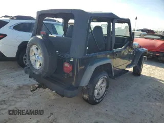 2002 Jeep Wrangler X with VIN 1J4FA39S62P775517, listed as a Copart auction lot 75336364 with Not Provided miles and Salvage Title. Bid and sale history available at carsss.com. Image 3.