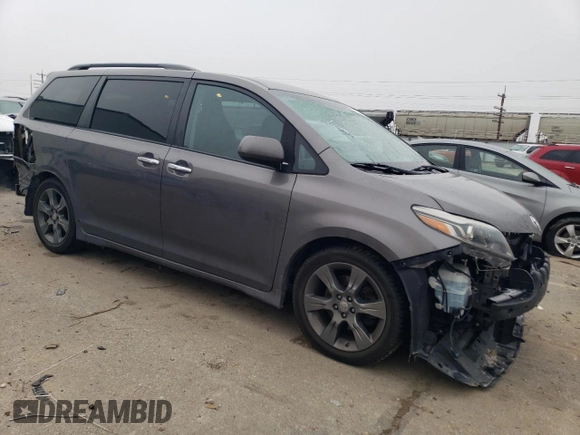 2016 Toyota Sienna SE with VIN 5TDXK3DCXGS738443, listed as a Copart auction lot 82042174 with 108,761 mi miles and Salvage title. Bid and sale history available at DreamBid. Image 4.