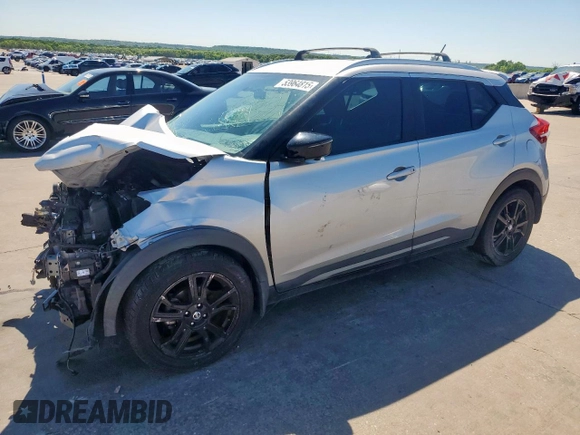 2019 Nissan Kicks SR with VIN 3N1CP5CU2KL514008, listed as a Copart auction lot 53964815 with 68,273 mi miles and Salvage Title. Bid and sale history available at carsss.com. Image 1.