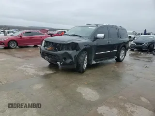 2014 Nissan Armada Platinum z VIN 5N1BA0NF5EN601168, wystawiony jako Copart lot #44590395 z przebiegiem Nie podano mil oraz Szkoda całkowita • Salvage title. Historia ofert i sprzedaży dostępna na DreamBid. Obrazek 15.
