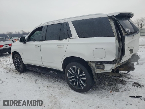 2021 Cadillac Escalade Premium Luxury with VIN 1GYS4BKL4MR414197, listed as a Copart auction lot 88093605 with 63,196 mi miles and Salvage title. Bid and sale history available at DreamBid. Image 2.
