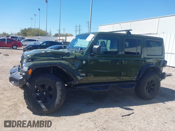 2020 Jeep Wrangler Unlimited Sahara High Altitude with VIN 1C4HJXEG8LW283103, listed as a IAAI auction lot 41830769 with 39,447 mi miles and . Bid and sale history available at DreamBid. Image 14.