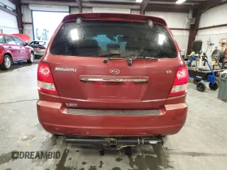 2005 Kia Sorento LX with VIN KNDJD733255391380, listed as a Copart auction lot 44764535 with 129,652 mi miles and Salvage Title. Bid and sale history available at carsss.com. Image 6.