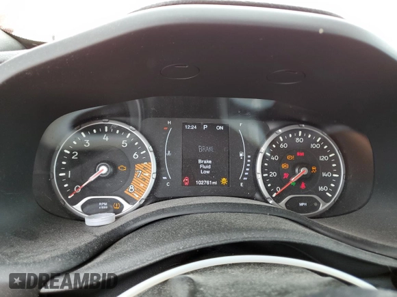 2020 Jeep Renegade Jeepster z VIN ZACNJAAB3LPL78799, wystawiony jako Copart lot #60658745 z przebiegiem 102 761 mil mil oraz Szkoda całkowita • Salvage title. Historia ofert i sprzedaży dostępna na DreamBid. Obrazek 9.