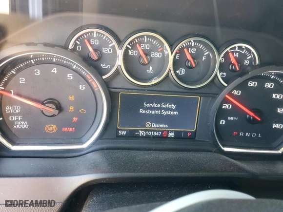 2020 Chevrolet Silverado 1500 LT with VIN 3GCUYDED2LG314603, listed as a Copart auction lot 48409825 with 101,347 mi miles and Salvage Title. Bid and sale history available at carsss.com. Image 9.