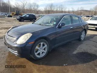 2004 Infiniti G35 w/Leather with VIN JNKCV51F34M706651, listed as a Copart auction lot 46046345 with 192,248 mi miles and Salvage Title. Bid and sale history available at DreamBid. Image 1.