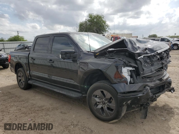 2022 Ford F-150 Lightning Pro with VIN 1FTVW1EL7NWG05344, listed as a Copart auction lot 53165455 with 29,756 mi miles and Salvage title. Bid and sale history available at DreamBid. Image 4.
