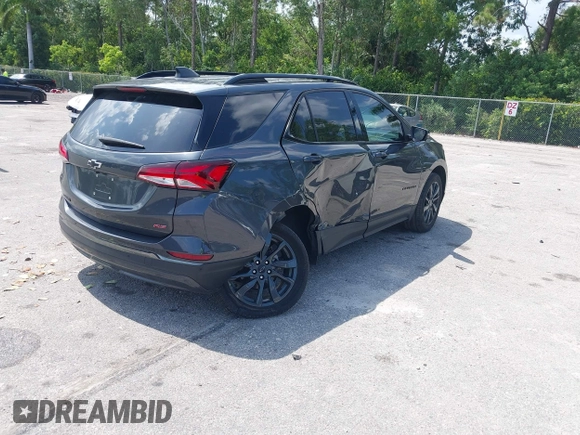 2023 Chevrolet Equinox RS with VIN 3GNAXMEGXPS162984, listed as a IAAI auction lot 42376766 with 46,402 mi miles and . Bid and sale history available at DreamBid. Image 4.