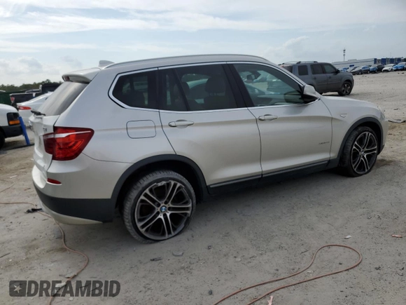 2013 BMW X3 xDrive28i with VIN 5UXWX9C57D0D01583, listed as a Copart auction lot 54091135 with 133,506 mi miles and Clean Title. Bid and sale history available at carsss.com. Image 3.