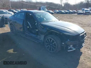 2024 BMW i4 xDrive40 with VIN WBY83FB07RFR89708, listed as a IAAI auction lot 41455115 with 16,125 mi miles. Bid and sale history available at carsss.com. Image 1.