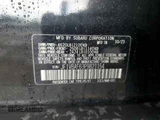 2023 Subaru WRX Premium z VIN JF1VBAF63P9821154, wystawiony jako Copart lot #61098765 z przebiegiem Nie podano mil oraz Szkoda całkowita • Salvage title. Historia ofert i sprzedaży dostępna na DreamBid. Obrazek 12.