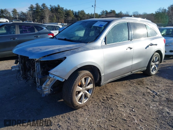 2016 Acura MDX w/Advance with VIN 5FRYD4H93GB014132, listed as a IAAI auction lot 41276323 with 1 mi miles. Bid and sale history available at carsss.com. Image 2.