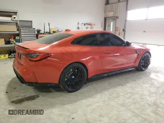 2021 BMW M4 with VIN WBS53AZ09MCG52217, listed as a Copart auction lot 42473044 with 49,235 mi miles. Bid and sale history available at carsss.com. Image 3.