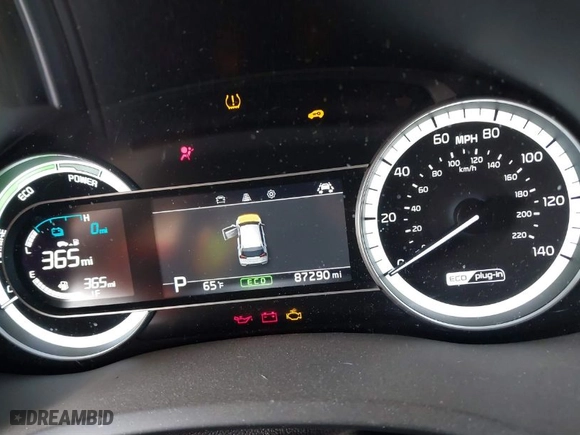 2019 Kia Niro Plug-In Hybrid LX with VIN KNDCM3LD1K5232291, listed as a IAAI auction lot 41906561 with 87,290 mi miles. Bid and sale history available at carsss.com. Image 7.