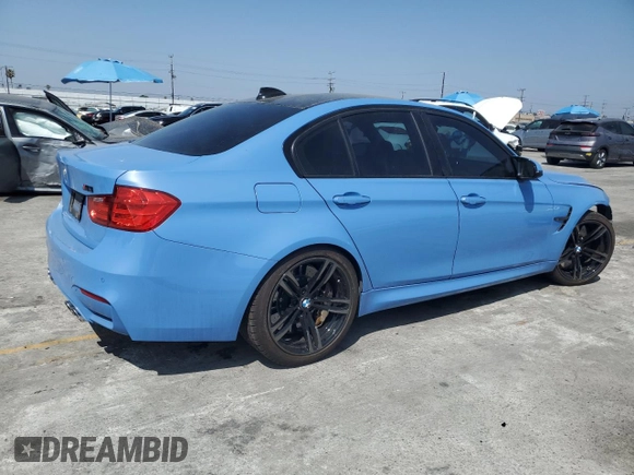 2015 BMW M3 with VIN WBS3C9C52FJ276160, listed as a Copart auction lot 61135805 with 71,708 mi miles and Salvage title. Bid and sale history available at DreamBid. Image 3.