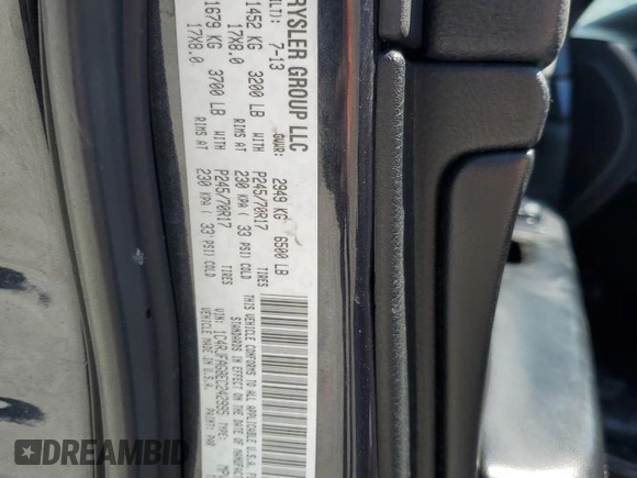 2014 Jeep Grand Cherokee Altitude with VIN 1C4RJFAG8EC242995, listed as a Copart auction lot 48572595 with 138,468 mi miles and Salvage Title. Bid and sale history available at carsss.com. Image 12.