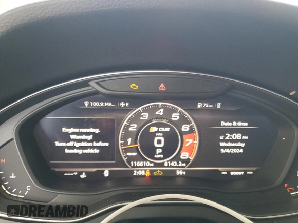 2018 Audi SQ5 Premium Plus with VIN WA1A4AFY5J2008235, listed as a Copart auction lot 69870804 with 116,610 mi miles and Salvage Title. Bid and sale history available at DreamBid. Image 9.