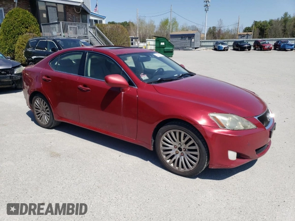 2007 Lexus IS 250 with VIN JTHCK262572010466, listed as a Copart auction lot 54299585 with 182,238 mi miles and Clean Title. Bid and sale history available at carsss.com. Image 4.