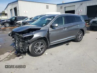 2019 Infiniti QX60 LUXE with VIN 5N1DL0MN6KC513328, listed as a Copart auction lot 47026015 with 49,532 mi miles and Salvage Title. Bid and sale history available at carsss.com. Image 1.