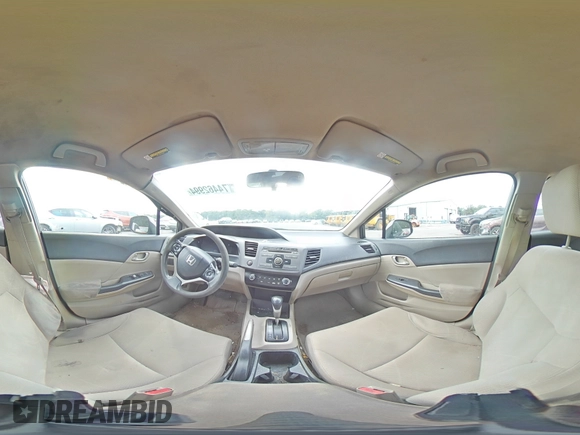 2012 Honda Civic LX z VIN 19XFB2F55CE109410, wystawiony jako Copart lot #74462994 z przebiegiem Nie podano mil oraz Szkoda całkowita • Salvage title. Historia ofert i sprzedaży dostępna na DreamBid. Obrazek 14.