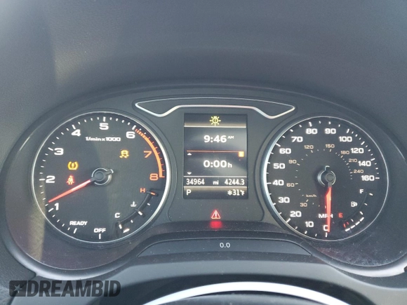 2020 Audi A3 Premium with VIN WAUAUGFF9LA105693, listed as a Copart auction lot 83418994 with 34,964 mi miles and Salvage Title. Bid and sale history available at DreamBid. Image 9.