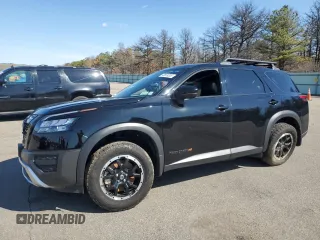 2024 Nissan Pathfinder Rock Creek z VIN 5N1DR3BD1RC224796, wystawiony jako Copart lot #49659205 z przebiegiem 22 800 mil mil oraz Szkoda całkowita • Salvage title. Historia ofert i sprzedaży dostępna na DreamBid. Obrazek 1.