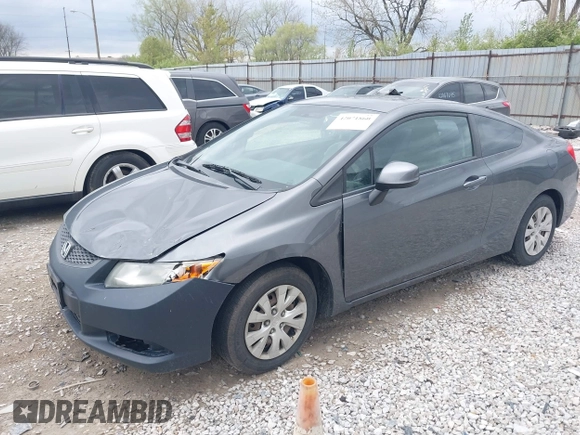 2012 Honda Civic Cpe LX with VIN 2HGFG3B52CH522131, listed as a IAAI auction lot 42071860 with 172,902 mi miles. Bid and sale history available at carsss.com. Image 2.