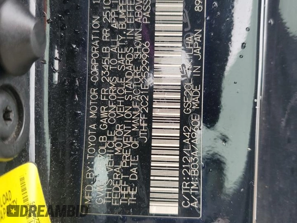 2014 Lexus IS 250 C z VIN JTHFF2C21E2529906, wystawiony jako Copart lot #41585535 z przebiegiem 122 597 mil mil oraz Szkoda całkowita • Salvage title. Historia ofert i sprzedaży dostępna na DreamBid. Obrazek 14.