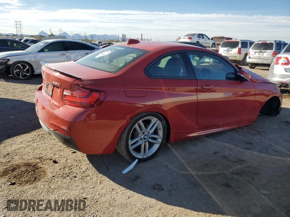 2017 BMW 2 Series 230i with VIN WBA2F9C31HV635922, listed as a Copart auction lot 46371695 with 45,947 mi miles and Salvage title. Bid and sale history available at DreamBid. Image 3.