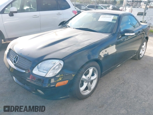 2002 Mercedes-Benz SLK 320 with VIN WDBKK65F02F241087, listed as a IAAI auction lot 41894441 with 100,232 mi miles and . Bid and sale history available at DreamBid. Image 2.