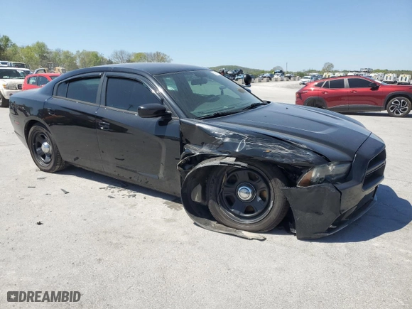 2014 Dodge Charger Police with VIN 2C3CDXAG3EH207883, listed as a Copart auction lot 52554715 with 153,109 mi miles and Salvage Title. Bid and sale history available at carsss.com. Image 4.