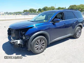2022 Nissan Pathfinder SV with VIN 5N1DR3BAXNC239233, listed as a IAAI auction lot 41858513 with 32,632 mi miles and . Bid and sale history available at DreamBid. Image 21.