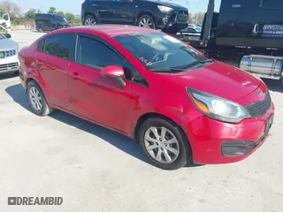 2013 Kia Rio LX with VIN KNADM4A34D6147931, listed as a IAAI auction lot 41638302 with 188,650 mi miles. Bid and sale history available at carsss.com. Image 1.