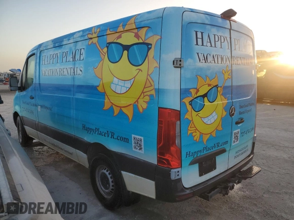 2023 Mercedes-Benz Sprinter Cargo with VIN W1Y70BGY2PT158365, listed as a Copart auction lot 76782644 with Not Provided miles and Non Repairable. Bid and sale history available at DreamBid. Image 2.
