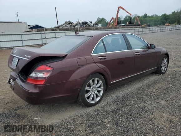 2008 Mercedes-Benz S 550 with VIN WDDNG86X98A194012, listed as a Copart auction lot 57961635 with 158,747 mi miles and Salvage title. Bid and sale history available at DreamBid. Image 3.