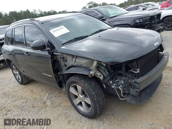 2016 Jeep Compass High Altitude Edition with VIN 1C4NJCEA8GD789233, listed as a IAAI auction lot 41650145 with 107,352 mi miles. Bid and sale history available at carsss.com. Image 1.