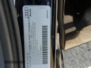 2013 Audi A6 Premium Plus with VIN WAUGGAFC8DN008838, listed as a Copart auction lot 58754475 with 162,375 mi miles and Salvage title. Bid and sale history available at DreamBid. Image 12.