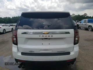 2024 Chevrolet Tahoe Premier with VIN 1GNSCSKD8RR247861, listed as a Copart auction lot 58767795 with 27,303 mi miles and Salvage title. Bid and sale history available at DreamBid. Image 6.