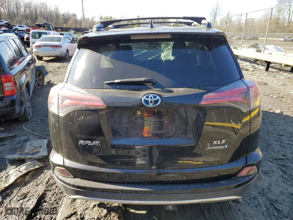 2016 Toyota RAV4 Hybrid XLE with VIN JTMRJREV3GD029637, listed as a Copart auction lot 41908525 with 0 mi miles and Salvage Title. Bid and sale history available at carsss.com. Image 6.