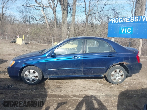 2006 Kia Spectra EX with VIN KNAFE121365221138, listed as a IAAI auction lot 41855171 with 158,425 mi miles. Bid and sale history available at carsss.com. Image 14.